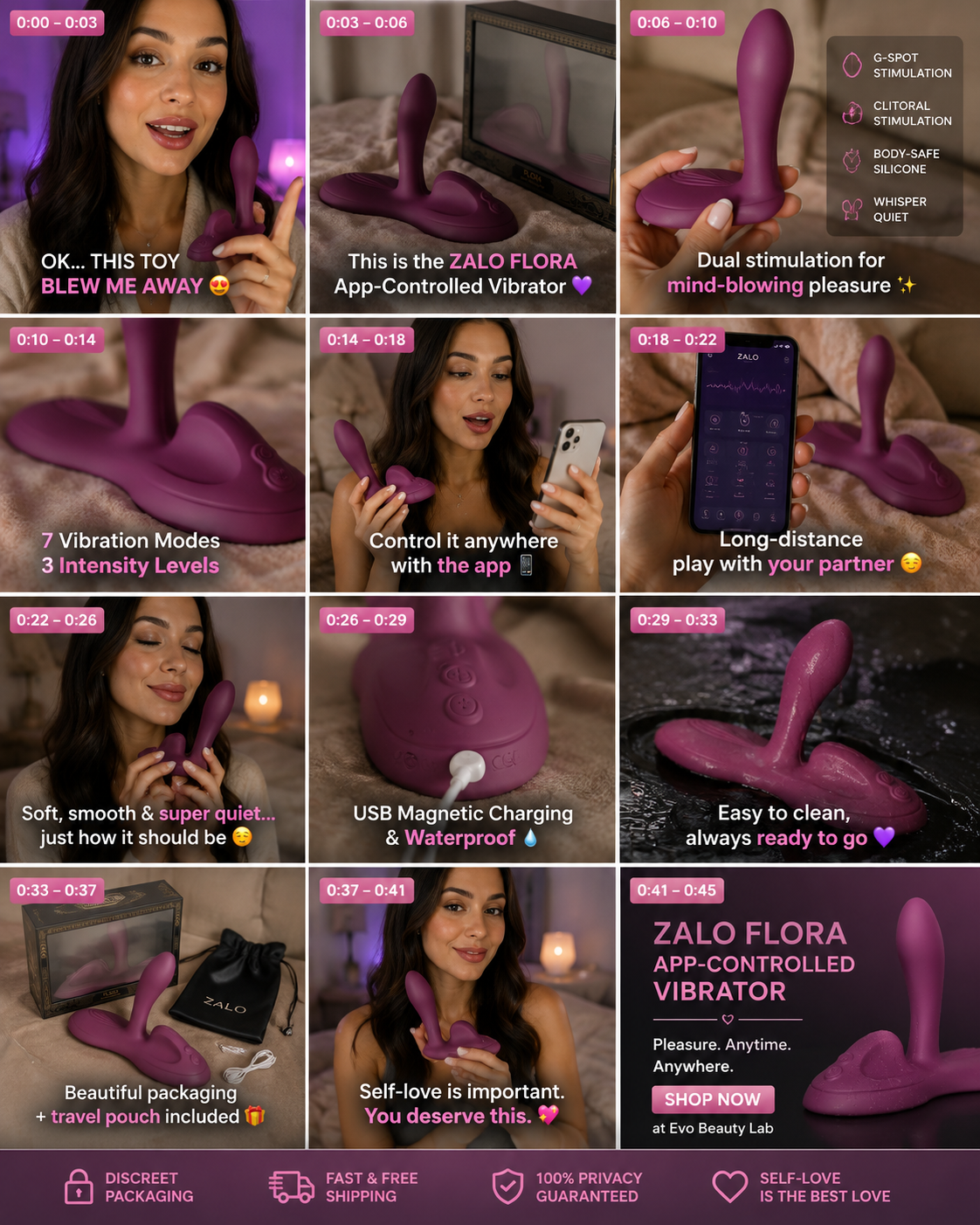 App controlled clit g-spot vibrator presentation vith app provided