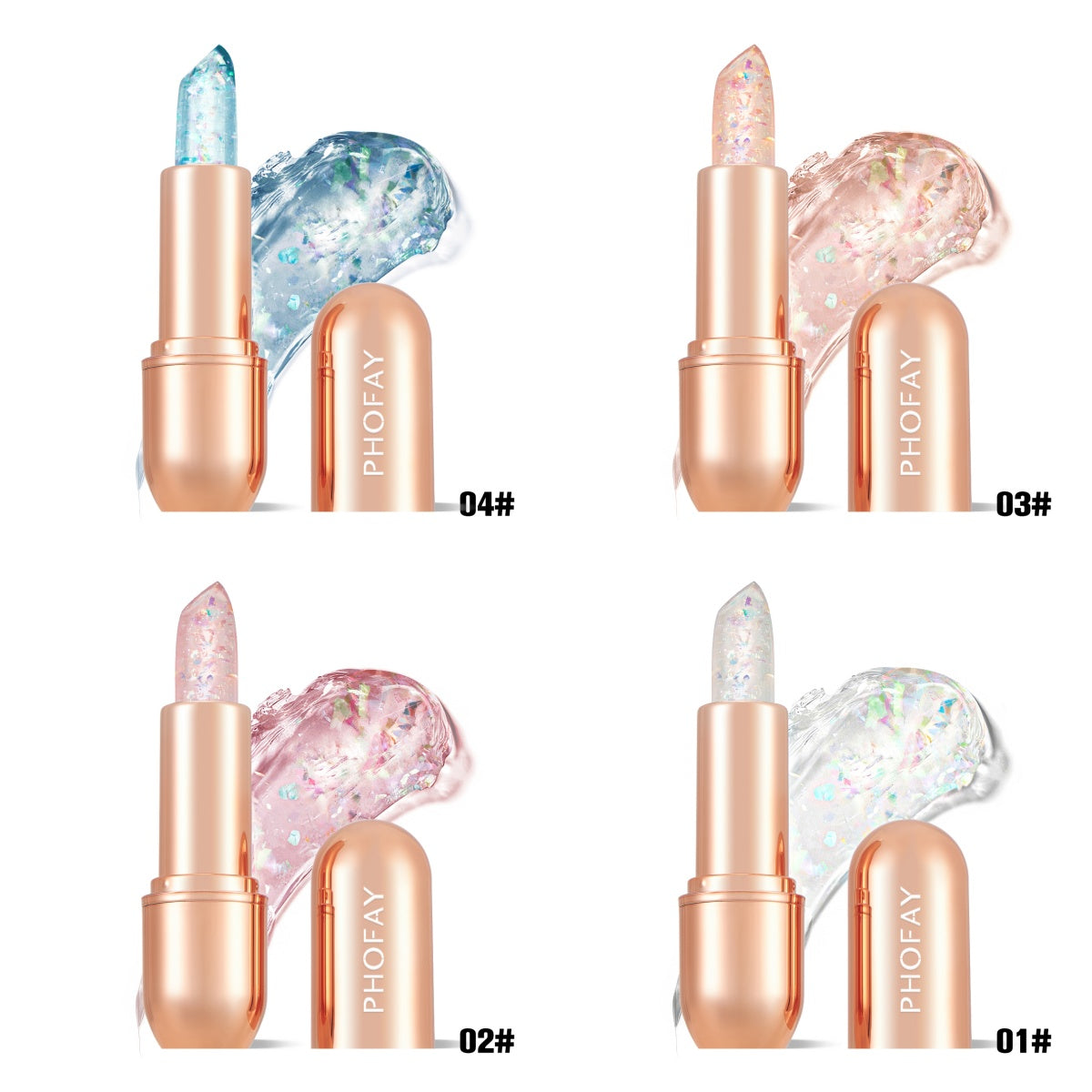 PHOFAY colour changing warm lipstick gift set box