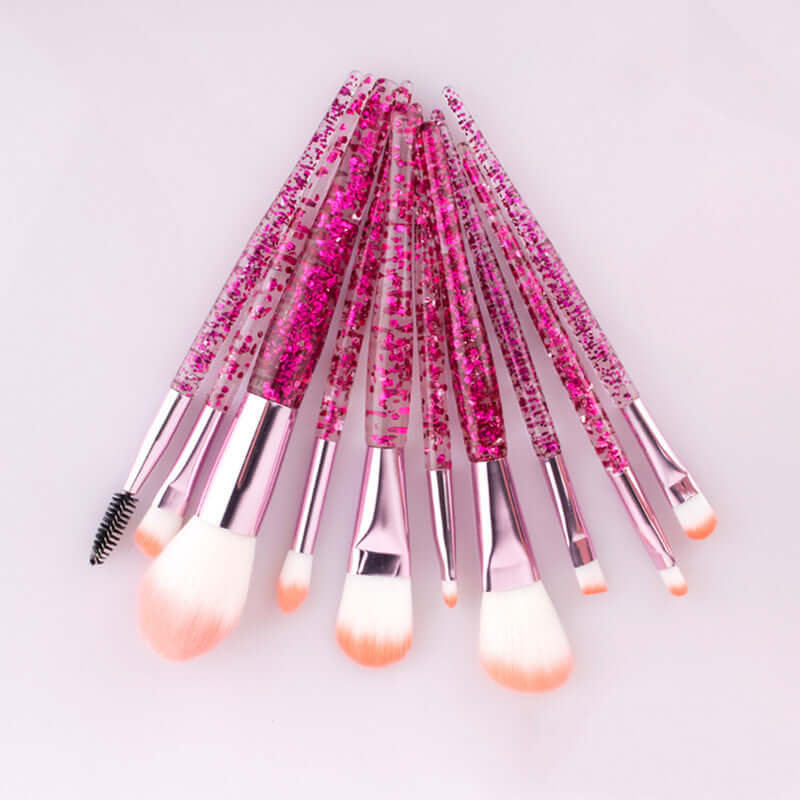 powder filled makeup brush set