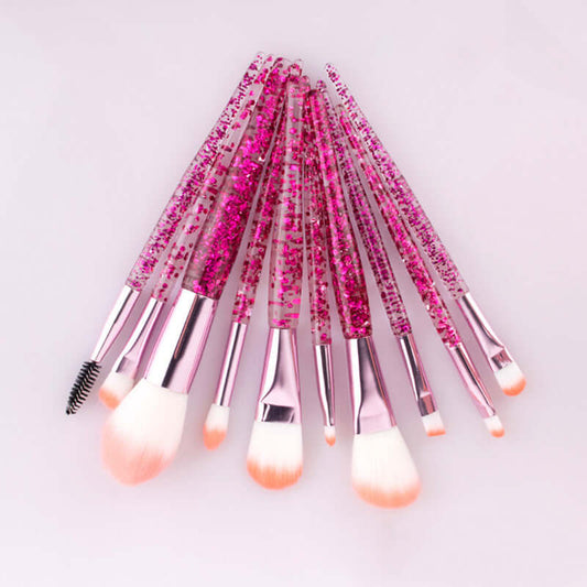 powder filled makeup brush set