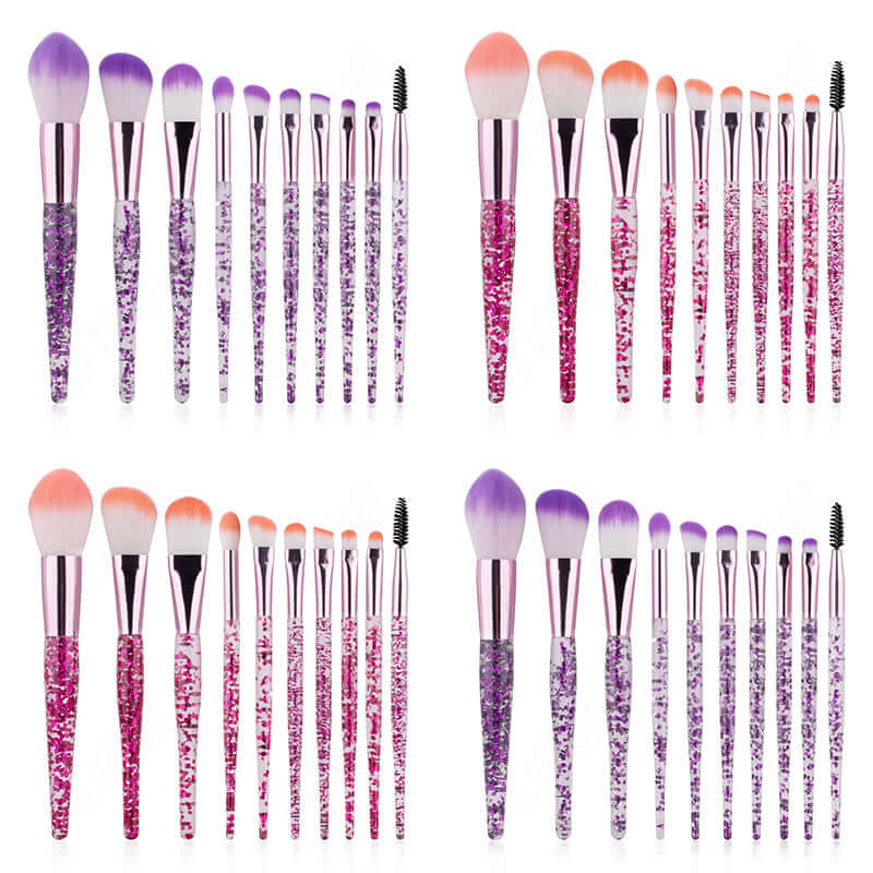 powder filled makeup brush set