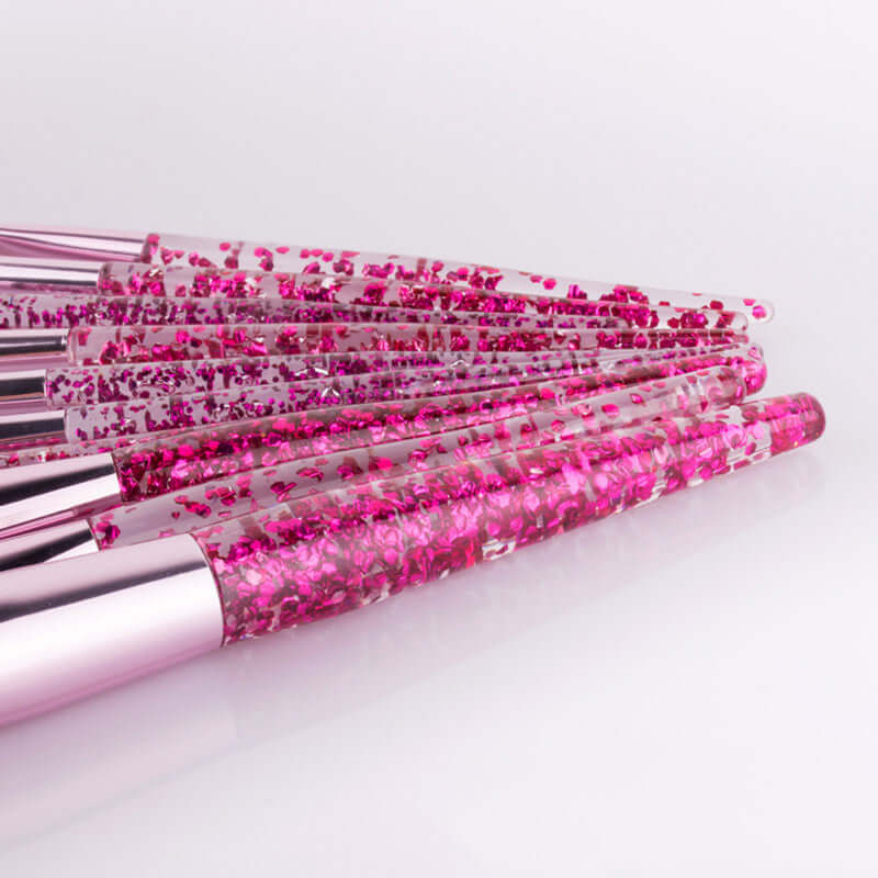 powder filled makeup brush set