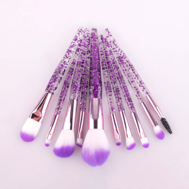 powder filled makeup brush set