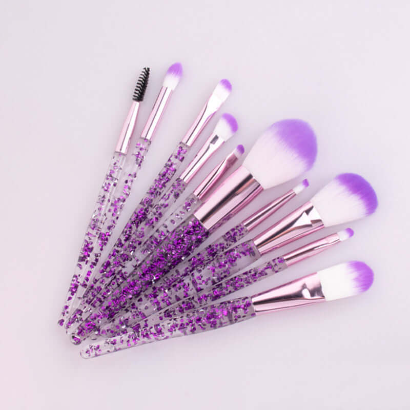 powder filled makeup brush set