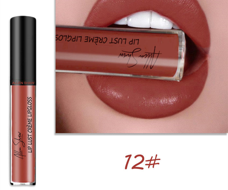 Creamy lip glaze silky texture lip gloss lipstick shade 14