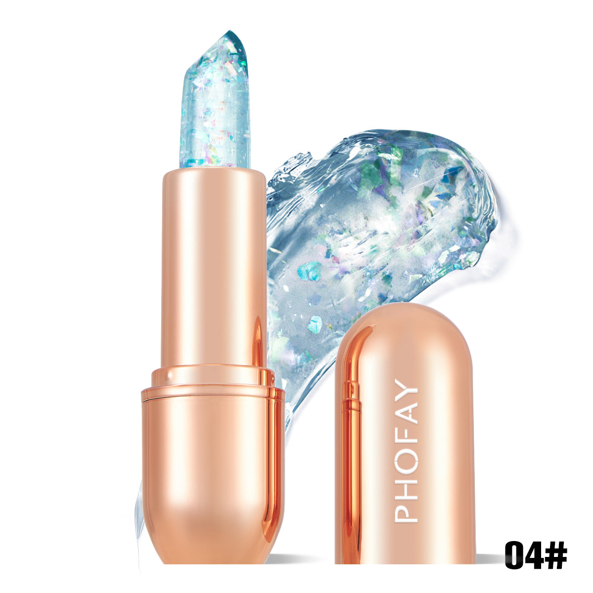 PHOFAY colour changing warm lipstick jelly texture close up