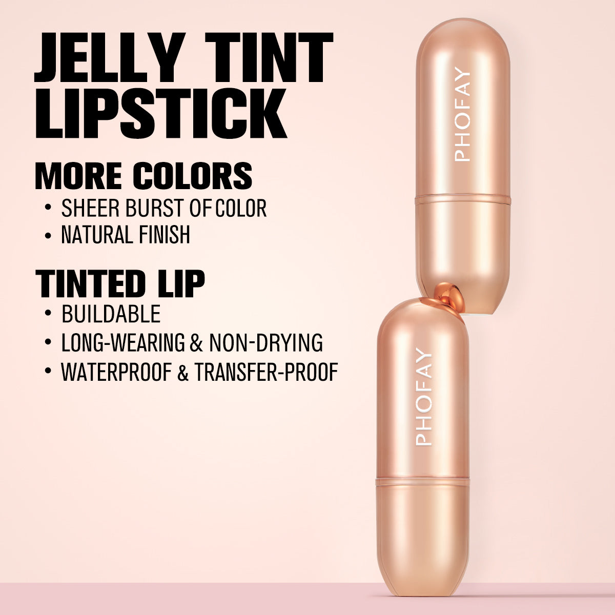 PHOFAY colour changing warm lipstick applied on lips