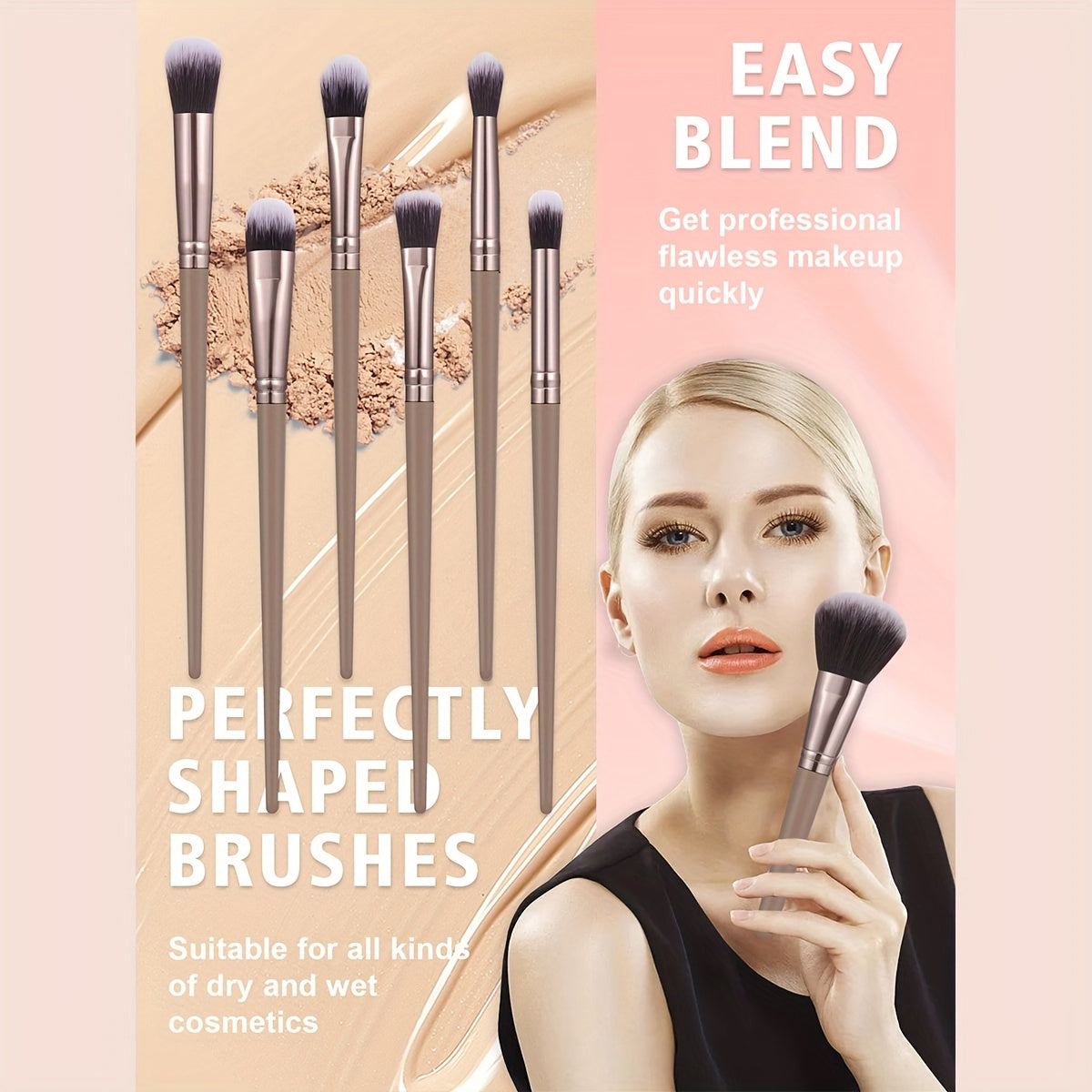 55-piece makeup brush set with sponges