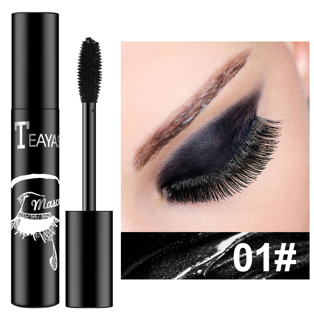 color fluorescent mascara - before and after lashes