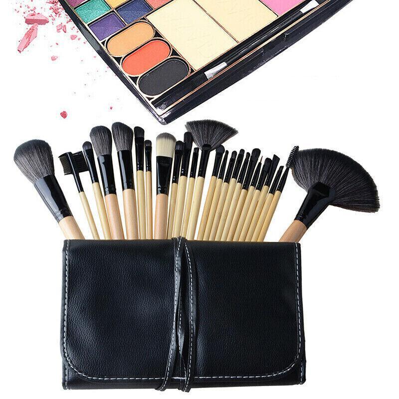 24 Piece Makeup Brush Set with Bag | 5 Colours