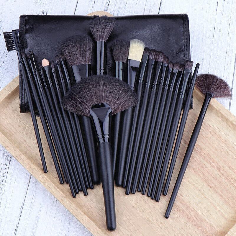 24 Piece Makeup Brush Set with Bag | 5 Colours