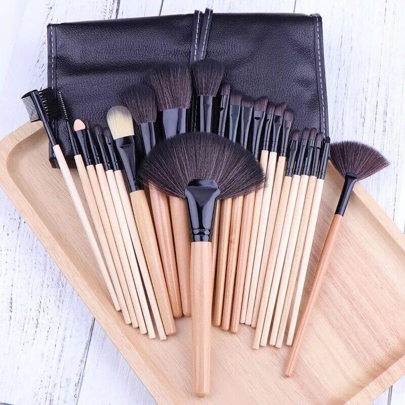 24 Piece Makeup Brush Set with Bag | 5 Colours