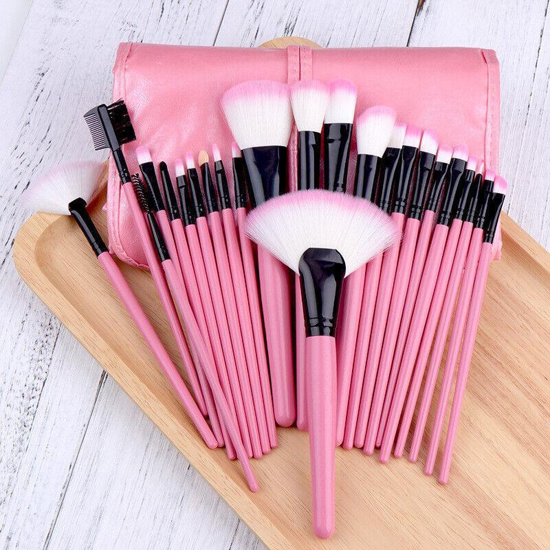 24 Piece Makeup Brush Set with Bag | 5 Colours