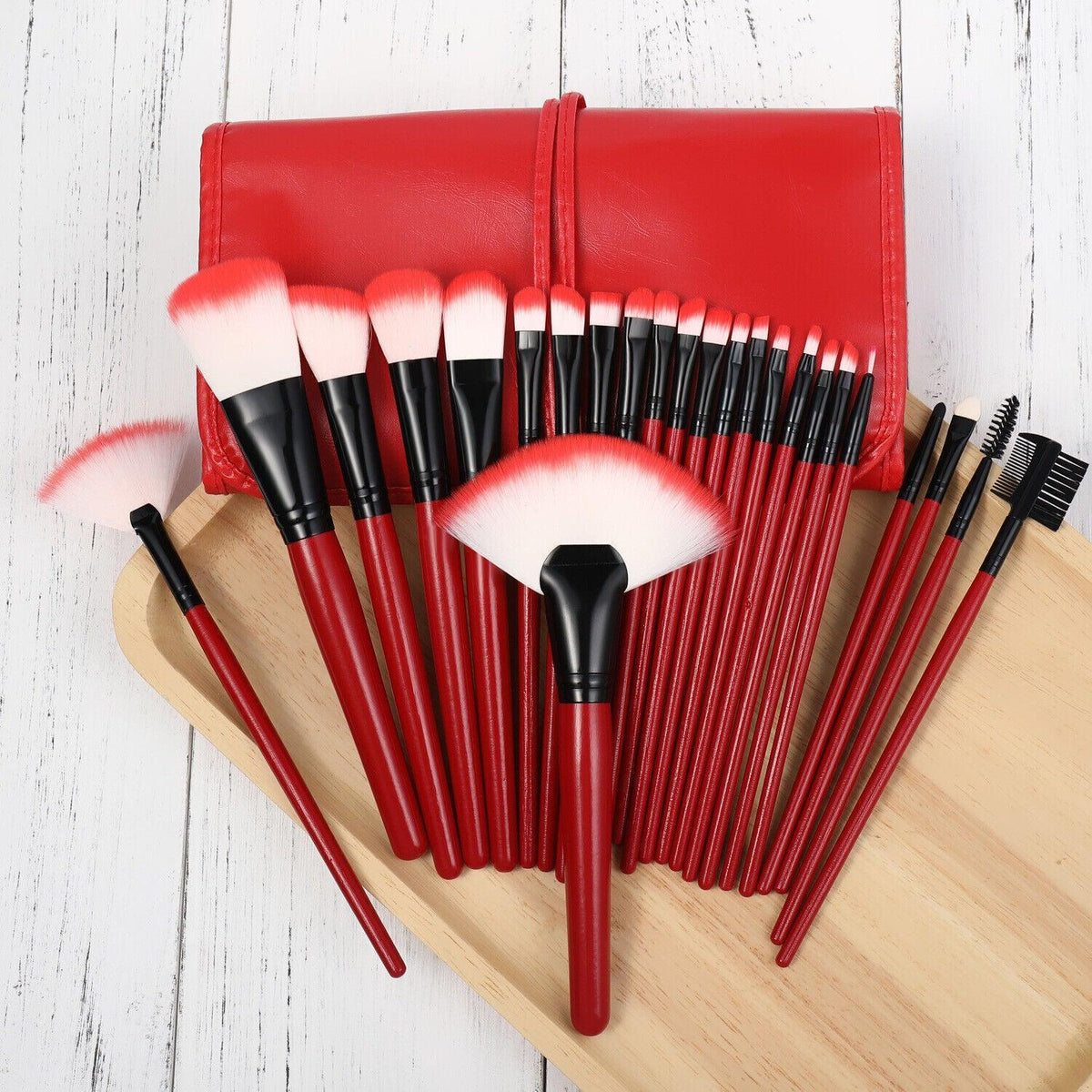 24 Piece Makeup Brush Set with Bag | 5 Colours