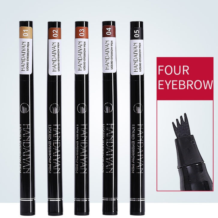 waterproof microblading eyebrow pencil dark brown 4-piece set