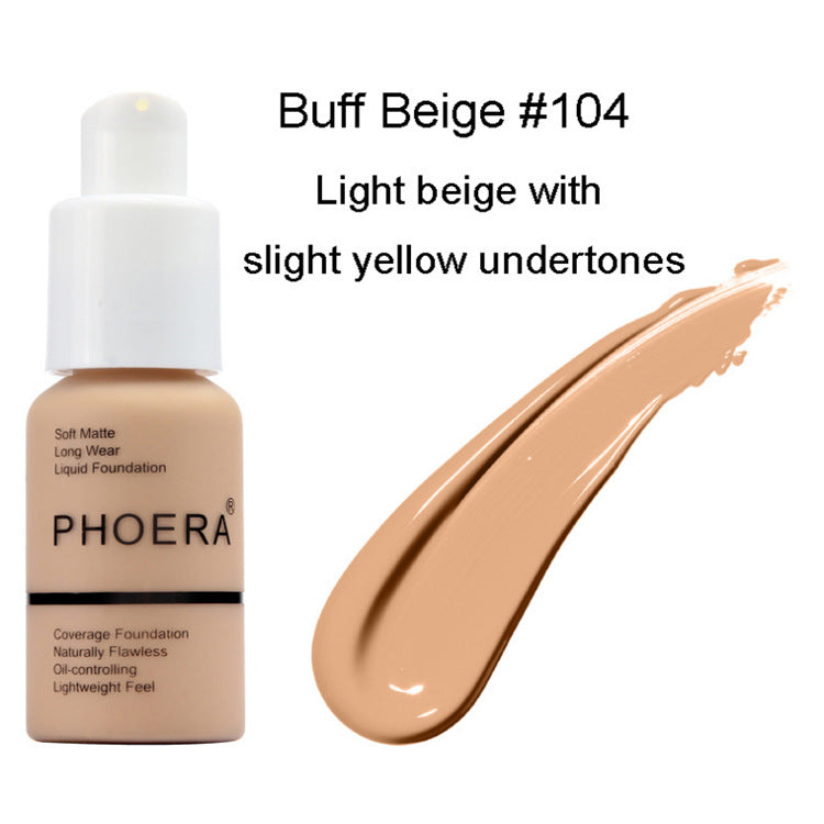 Oil control matte concealer foundation cream - press type applicator