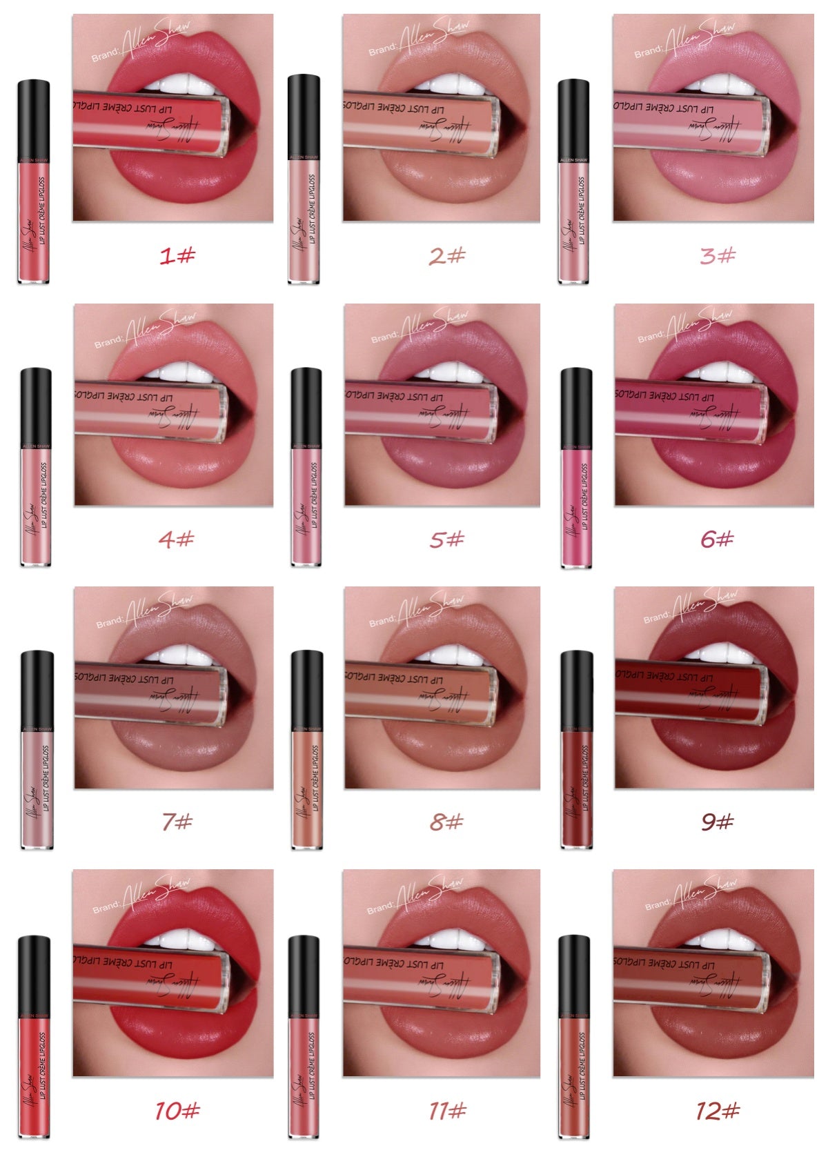 Creamy lip glaze silky texture lip gloss lipstick shade 15