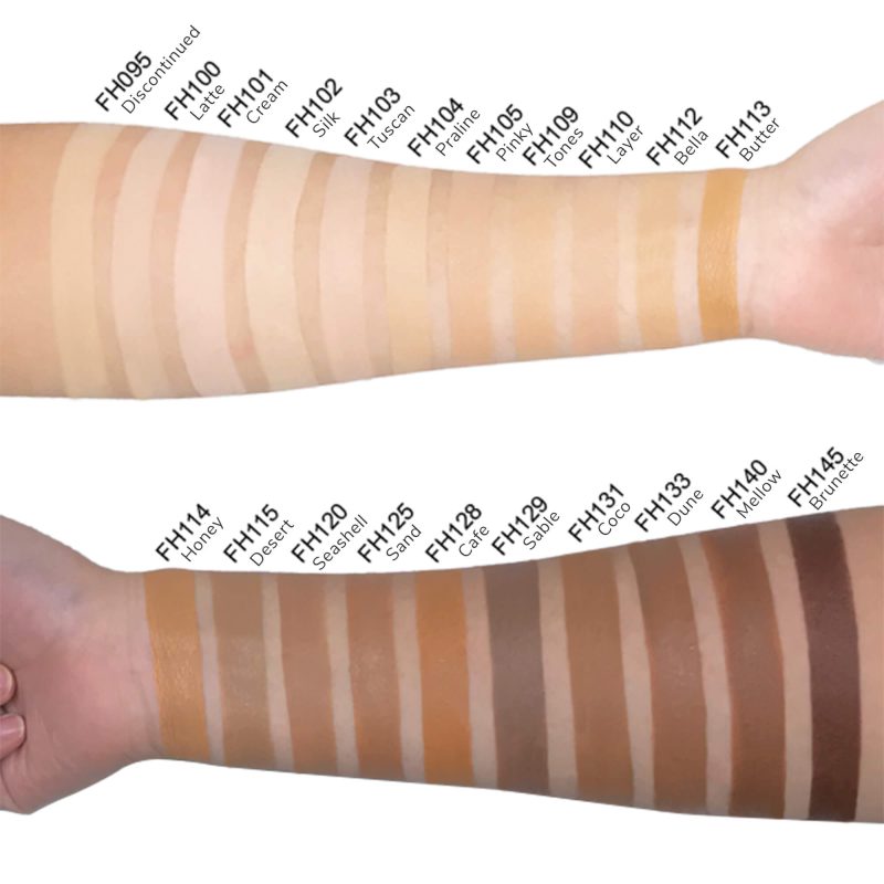 full coverage matte foundation FH128 - full cover view