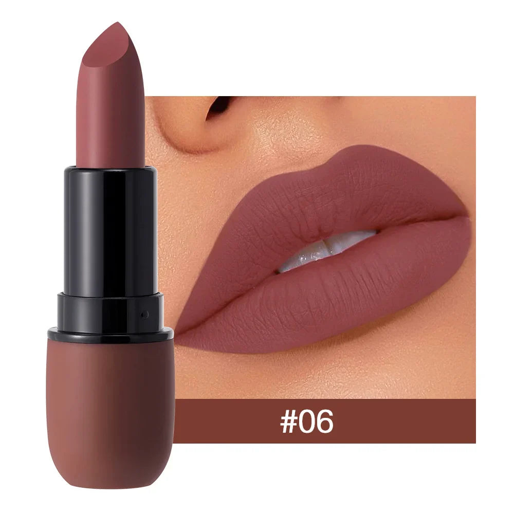 matte waterproof lipstick velvet finish - berry shade