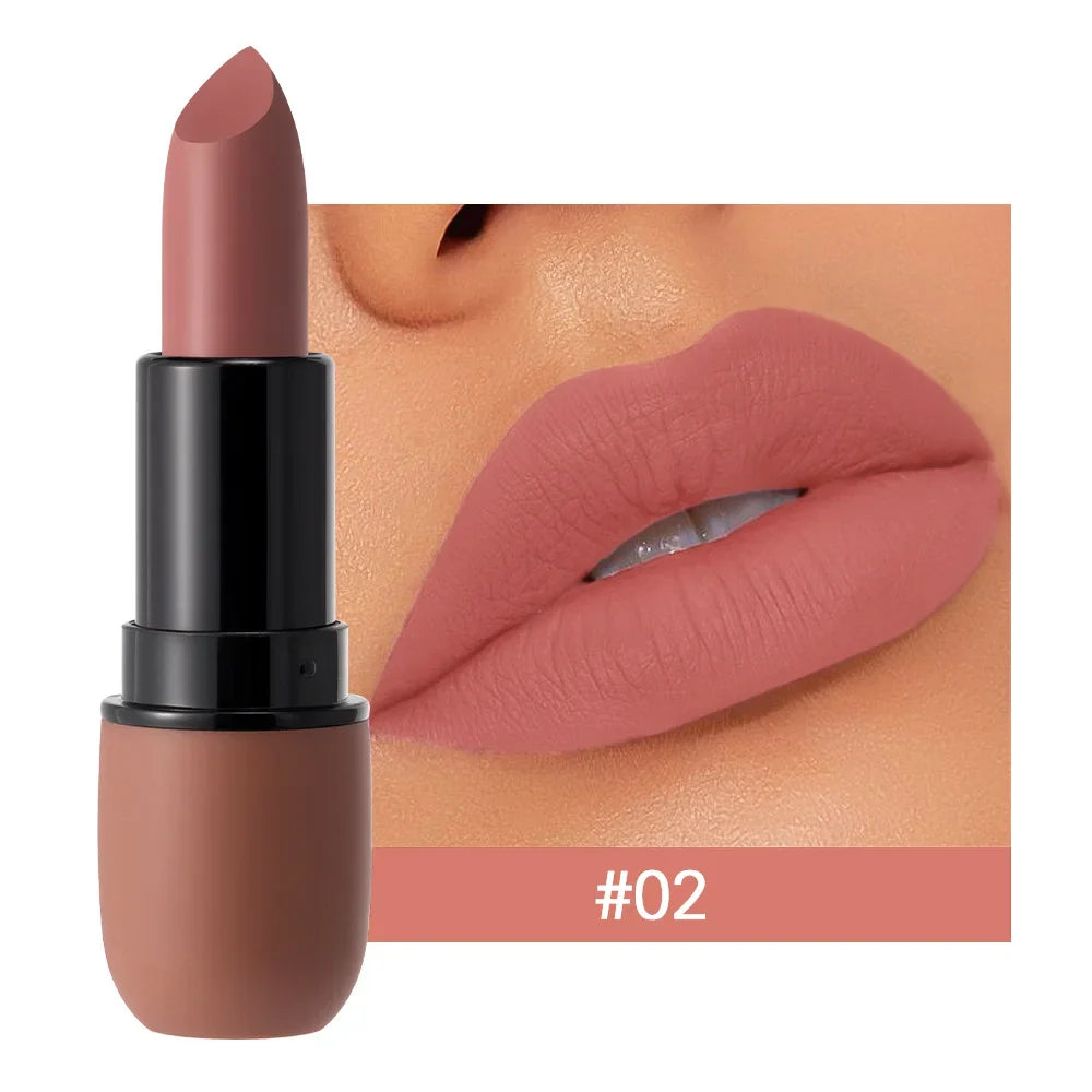 matte waterproof lipstick velvet finish - berry shade