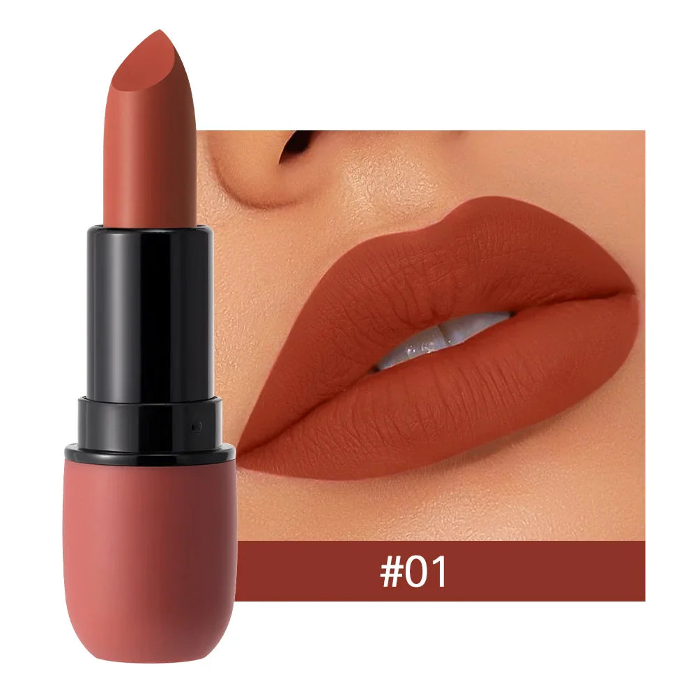 matte waterproof lipstick velvet finish - berry shade