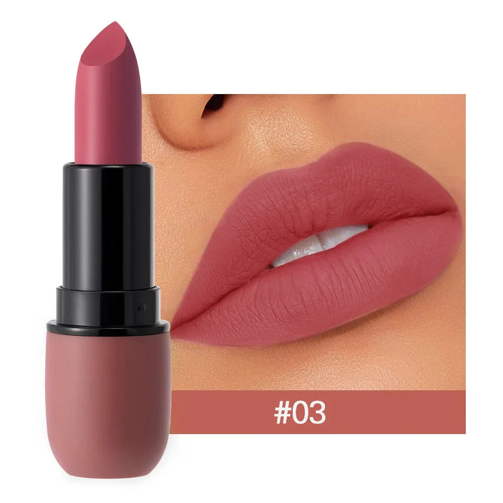 matte waterproof lipstick velvet finish - berry shade