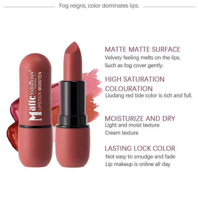 matte waterproof lipstick velvet finish - berry shade