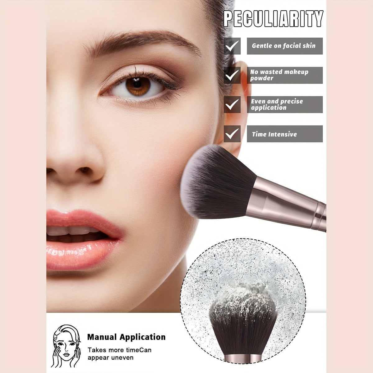 55-piece makeup brush set with sponges
