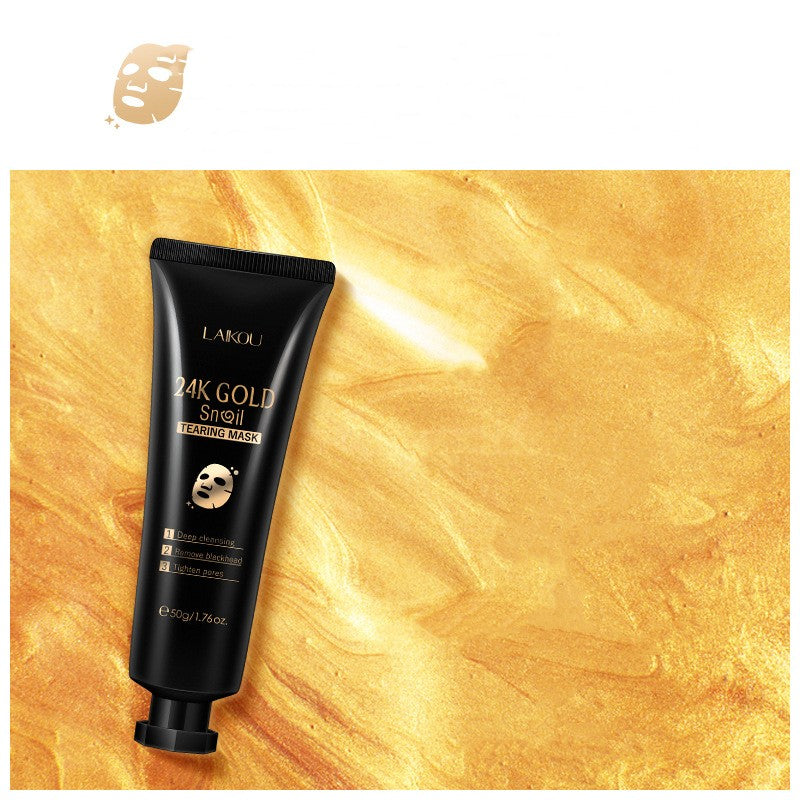 Gold Foil Snail Hydrating Peel Off Mask - application and results