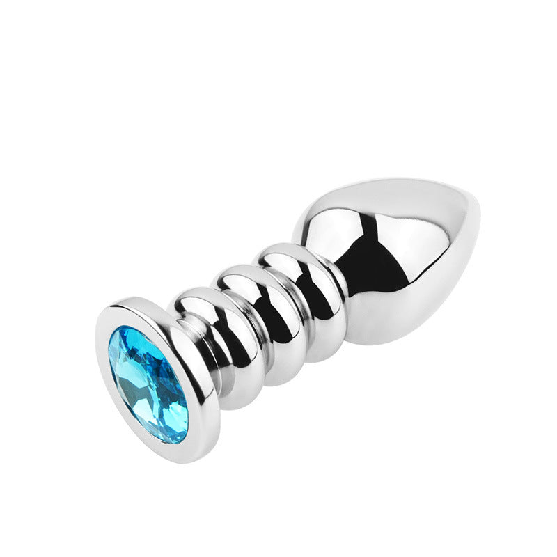 metal three ring butt plug size comparison small large