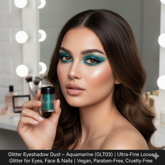aqua blue glitter eyeshadow dust - aquamarine GLT03 loose glitter