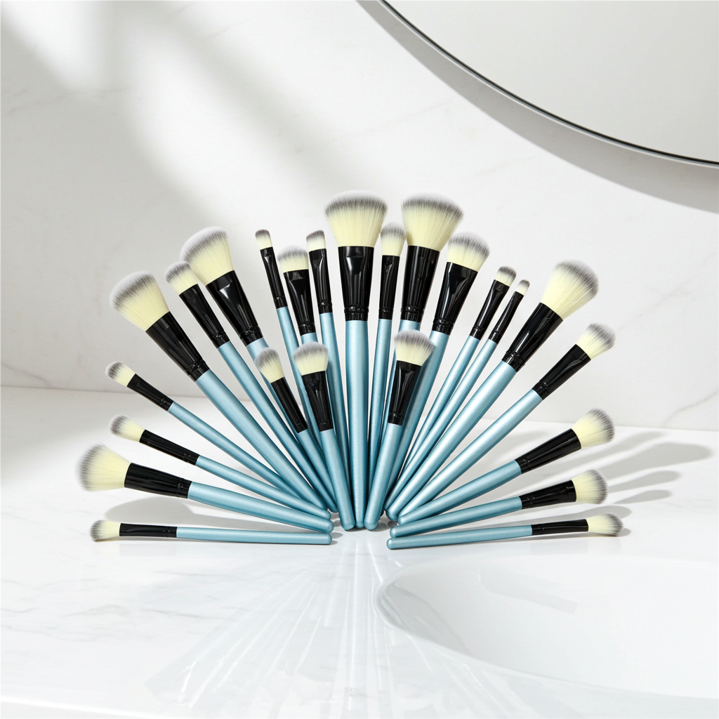32 Piece Makeup Brush Set Blue Edition | Professional