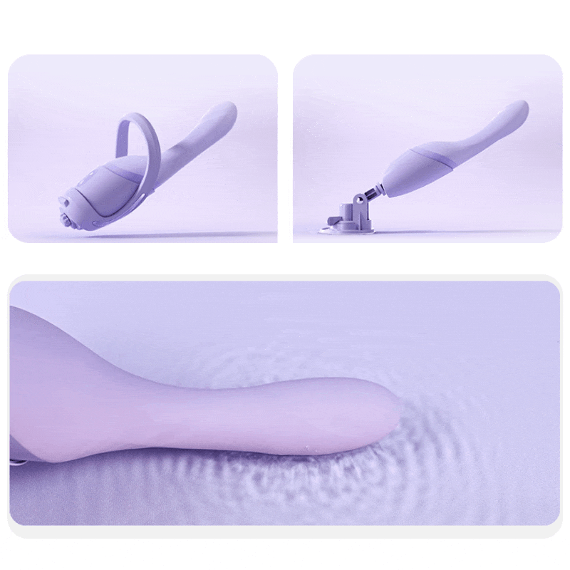 Thrusting Sex Machine Mesanel- in action suction base mounted play