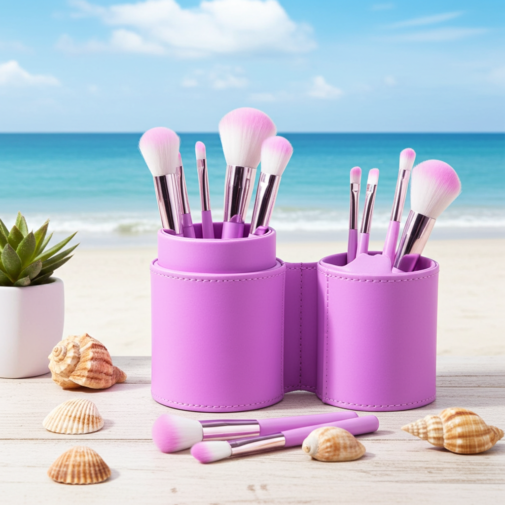 8 Piece Makeup Brush Set | Eyeshadow, Blush & Foundation
